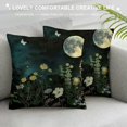 thumbnail image 3 of Orinice Flowers Full Moon Graphic Decorative Cushion Throw Pillow Cover for Home Couch Living Room Bed Sofa 22x22in, 3 of 5