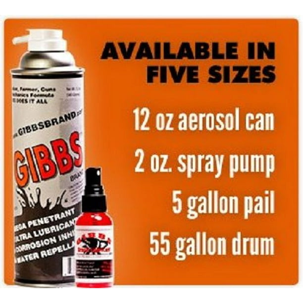 Gibbs Lubricant 2 Pack of 12oz Cans