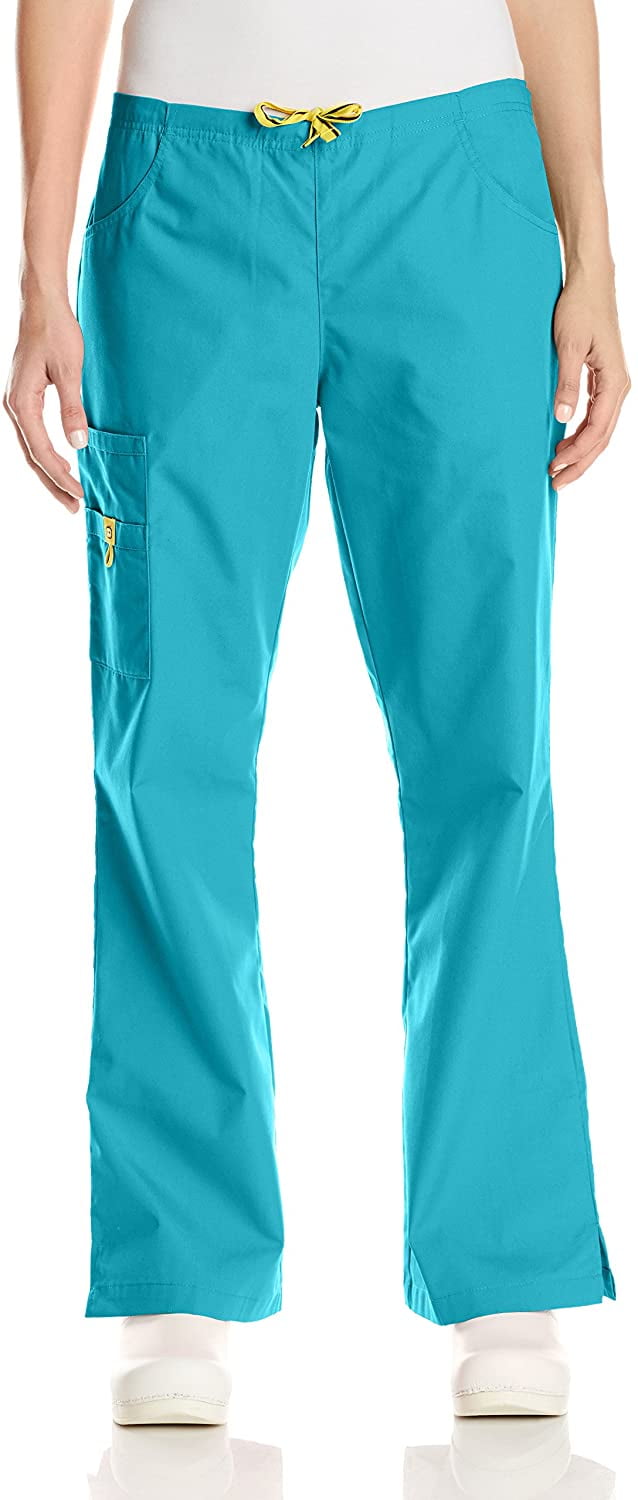 WonderWink Women's Origins Romeo Scrub Pant, Real Teal, XSmall/Tall