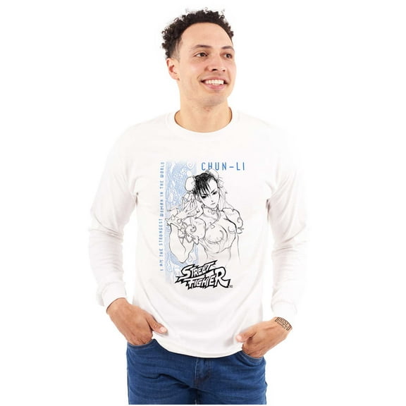 Street Fighter Chun-Li Strongest Long Sleeve TShirt Men Women Brisco Brands M