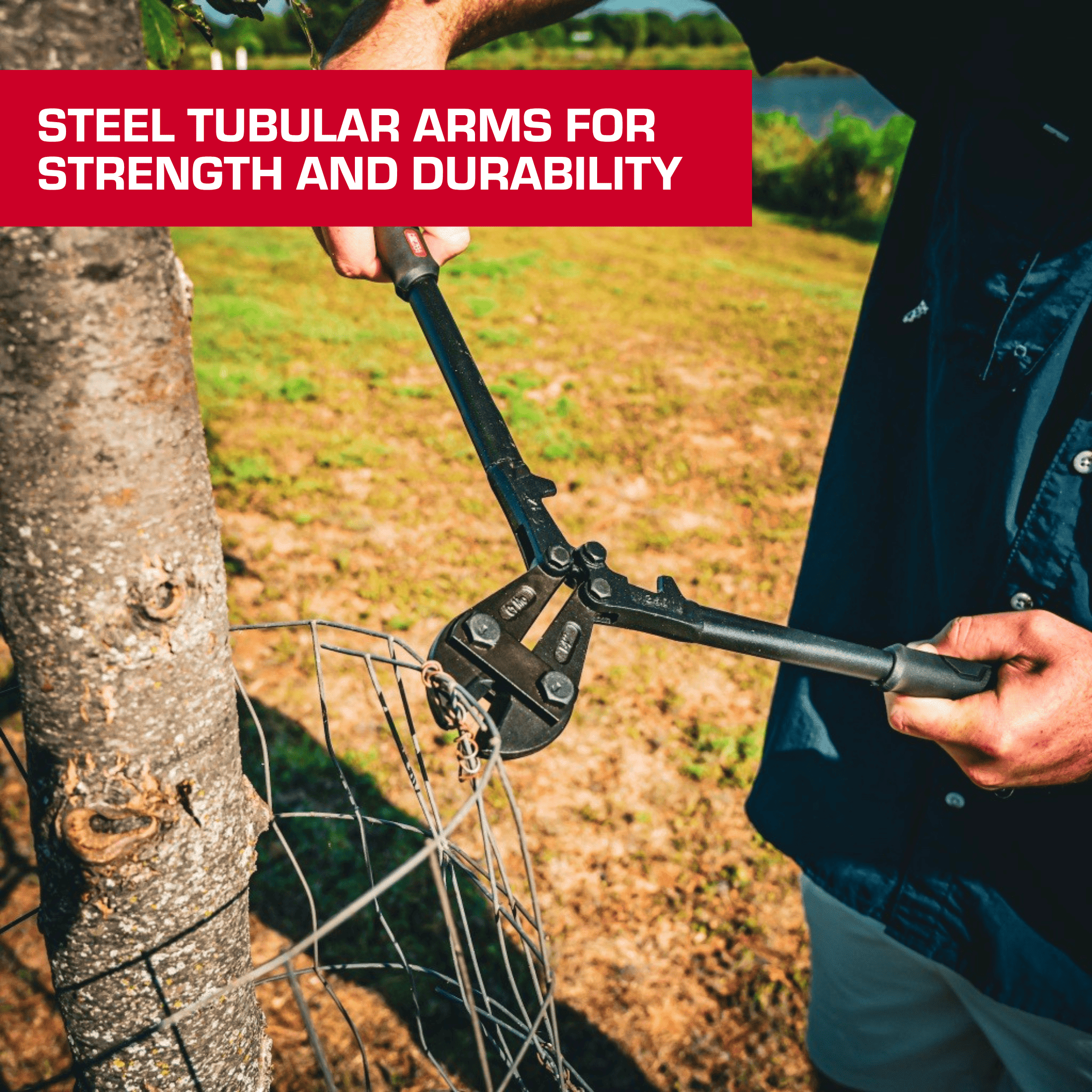 Hyper Tough 14 in Heavy-Duty Bolt Cutter with Comfort Grip Handles