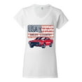 thumbnail image 2 of Wild Bobby Ford Shelby Vintage USA Country Plate Women Standard V-Neck Tee, 2 of 6