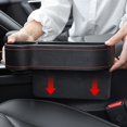 thumbnail image 4 of Organizador de espacio para asiento de automóvil, caja de almacenamiento con ranuras de bolsillo que ayuda a reducir las distracciones al conducir, A, 4 of 5