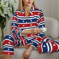 thumbnail image 6 of Yiaed Fourth Of July Print Pajamas Women's Long Sleeve Sleepwear Soft Button Down Loungewear Pjs Lounge Set Nightwear Womens Pajama Pants-XX-Large, 6 of 7