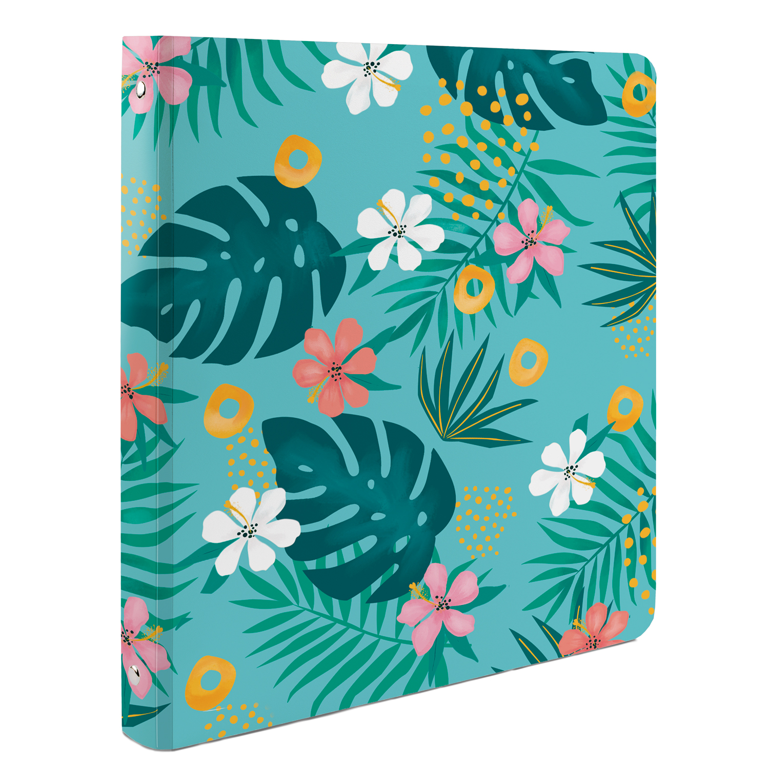 CounterArt 'Tropical' Decorative 3-Ring 1-inch Binder 11.5' by 10.25'