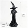 thumbnail image 2 of HHJZPR Halloween Black Faceless Witch Resin Statue, 7.87 Inches Tall Gothic Wizard Figurine, Halloween Tabletop Decor Ornament, 2 of 5