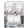 thumbnail image 4 of Coastal Coral Tie Up Curtains for Windows 45 Inch Length Balloon Curtains Kitchen Adjustable Balloon Window Shade Blue Ocean Starfish Seagrass Watercolor Tie Up Valance Bathroom Curtain 52"x45", 4 of 6