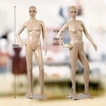 thumbnail image 4 of NiamVelo Mannequin pour Femme Corps Entier Mannequin Réaliste Robe d'Exposition du Torse Mannequin Portable Mannequin de Forme 69 Pouces Modèle Ajustable avec Base en Métal, 4 of 7