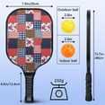 thumbnail image 3 of Pickleball Paddles Set,Pioneer Flower Floral Print Pattern Fiberglass Surface Pickleball Racket Set with 2 Indoor Outdoor Pickleball Balls and Pickleball Bag,Pickle-ball Equipment, 3 of 6