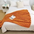 thumbnail image 3 of Manta Aganear tamaño queen 229 x 229 cm, color naranja afelpado, 3 of 9