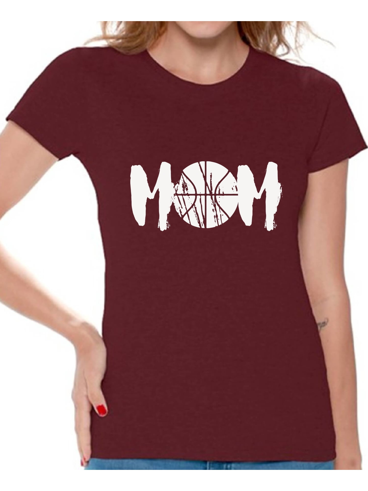 Awkward Styles Women's Basketball MOM Sport Mom Graphic Tshirt Tops