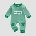 thumbnail image 2 of Leey-World Newborn Baby Girl Clothes Heart Fall Winter Outfits Waffle Stripes Footed Bodysuit Romper Cute Valentines Outfit|Green,3-6 Months, 2 of 6