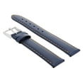 thumbnail image 2 of 24MM SMOOTH LEATHER WATCH STRAP BAND FOR SEIKO KINETIC WATCH BLUE ORANGE STITCH, 2 of 2