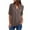 Coffee, variant on Aofany Womens Plus Size Chiffon Shirt Short Rolled Sleeve Casual Tunic Tops Zipped V Neck Blouses Shirts for Women Basic Clothes