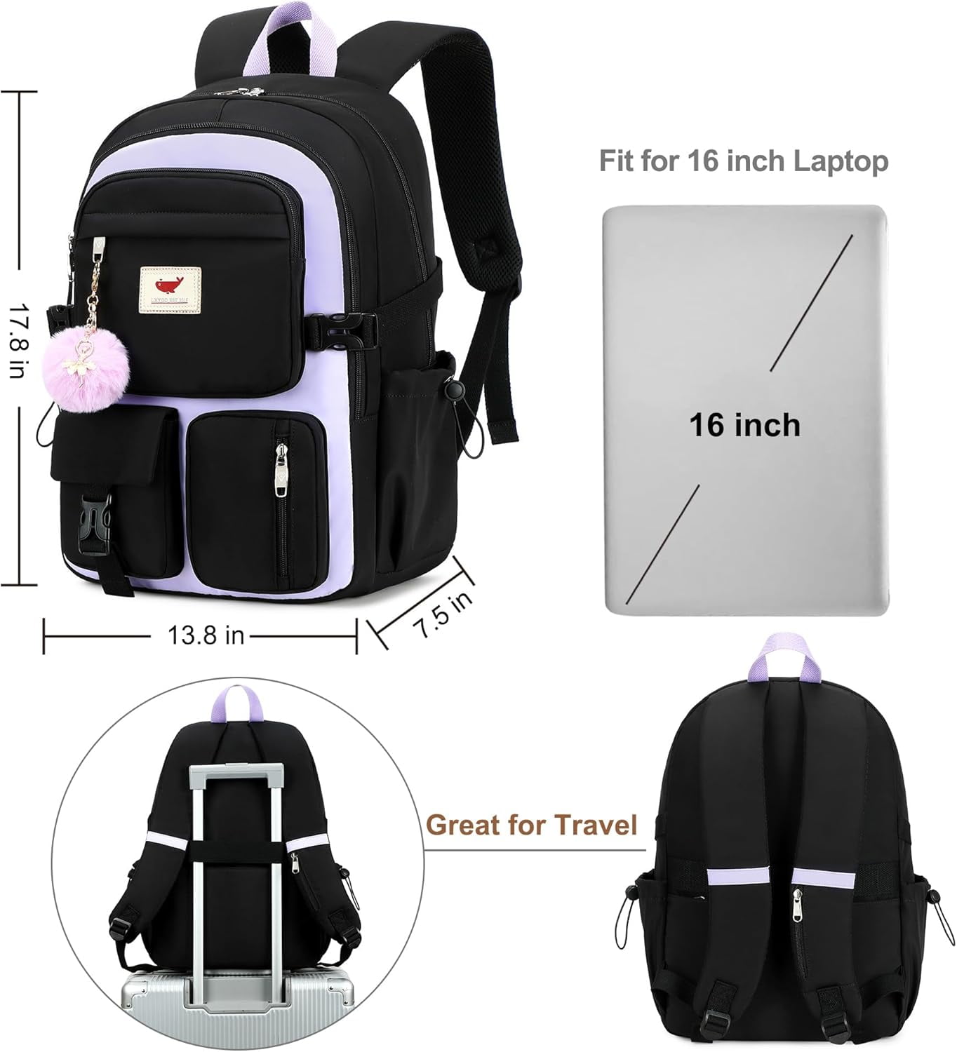 Free Shipping! Laptop Backpack 15.6 Inch Kids Elementary Middle High School Bag College Backpacks Anti Theft Travel Back Pack Large Bookbags for Teens Girls Women Students (Off-white) - Walmart Business Supplies Free Shipping! Laptop Backpack 15.6 Inch Kids Elementary Middle High School Bag College Backpacks Anti Theft Travel Back Pack Large Bookbags for Teens Girls Women Students (Off-white) - Walmart Business Supplies