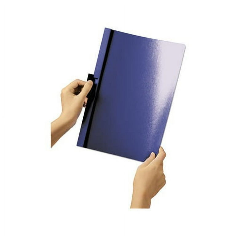 DuraClip Report Cover, Clip Fastener, 8.5 x 11, Clear/Navy, 25/Box DuraClip Report Cover, Clip Fastener, 8.5 x 11, Clear/Navy, 25/Box