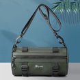 thumbnail image 4 of Bolsa De Hombro Bolso cruzado de nailon Bolsos cruzados cilíndricos para el ocio diario (Verde militar), 4 of 5