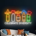 thumbnail image 4 of Handmadetneonsign Celebrate Diversity Neon Sign, Alcohol Drinking Art Decor, Cocktail Wine Wall Decor, 4 of 5
