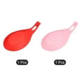 thumbnail image 3 of Uxcell 7.68" x 3.74" Heat Resistant Silicone Spoon Rest Kitchen Utensil Holder, Red/Pink 1Set, 3 of 6
