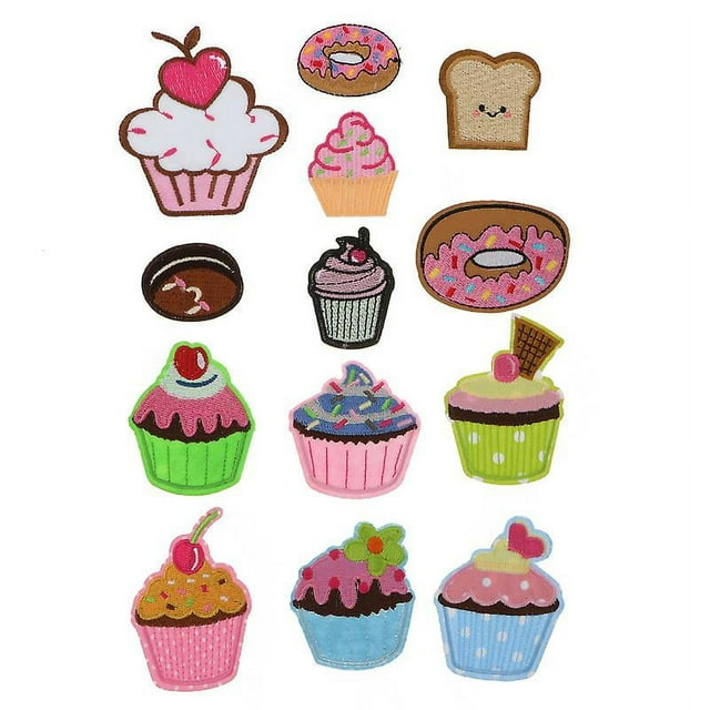 13 piezas parche de tela para cupcakes