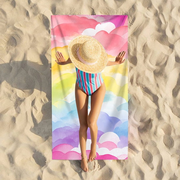 Toalla de Playa de Microfibra Súper Resistente a La Arena, Manta de Playa, Toalla Multiusos para Viajes, Piscinas y Camping.