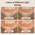 thumbnail image 7 of Design&I 3'x5' Ultra Soft Throw Mat, Orange Vintage Burnt Print Ornamental Spandrels Banded Framing None Fluffy Washable Easy Care Indoor rug for Bedside Hallway, 7 of 7