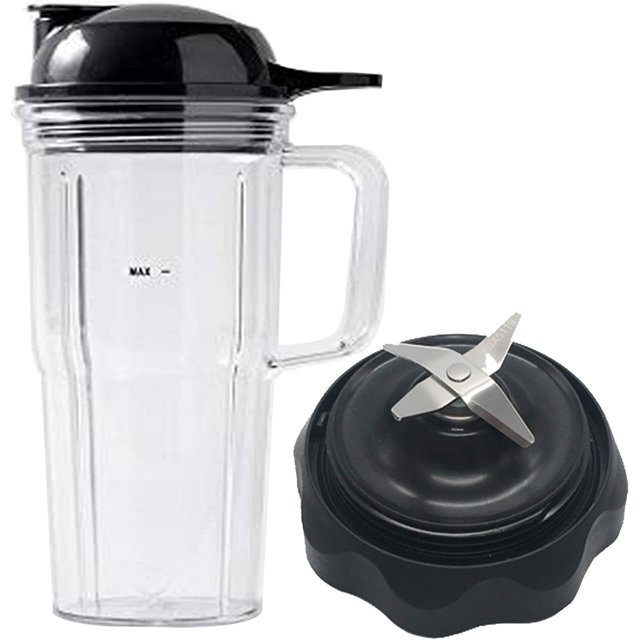 Replacement Combo Easy Twist Extractor Blade with personal 24oz handle cup and to go lid for Nutribullet Select 1200&blender Combo ZNBF30400Z/ZNBF30500Z/NBF50400 (3, 1x24oz cup with handle)