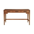 thumbnail image 2 of Writing Desk with 3 Drawers and Wooden Frame, Brown, 2 of 5
