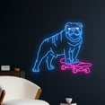 thumbnail image 2 of Handmadetneonsign English Bulldog Skateboarding Neon Sign, Skateboard English Bulldog Led Sign, 2 of 5