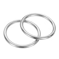 thumbnail image 1 of Uxcell 1.77 Inch Dia Metal O Rings [2Pcs] - 316 Stainless Steel 0.2 Inch THK Multi-Purpose Welded Round Rings Use for Crafts, 1 of 6