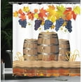thumbnail image 4 of Ambesonne Autumn Shower Curtain, Golden Fall in Vineyard, 69"Wx70"L, Orange Brown, 4 of 5