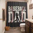 thumbnail image 3 of Black Father's Day Shower Curtain - Water Repellent Fabric Shower Curtains Washable, Farmhouse Striped Vintage Art Decorative Polyester Cloth Bathroom Curtains Modern Bath Decor 36"x72", 3 of 8