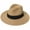 Brown, variant on Women Wide Brim Straw Panama Roll up Hat Belt Buckle Fedora Beach Sun Hat UPF50