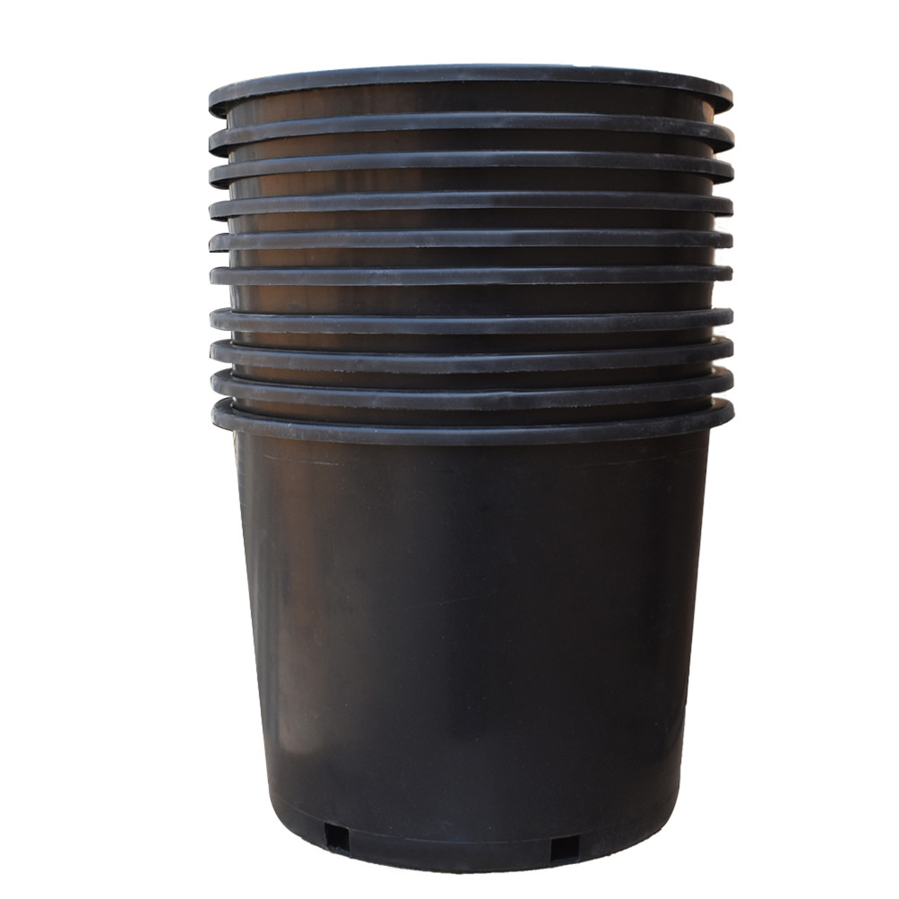 TINVHY 10-Pack Gallon Premium Black Nursery Pot Plant Container Garden  Planter Pots (7 Gallon)