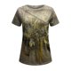 thumbnail image 4 of Blusa de manga corta con cuello redondo y estampado de cremallera de verano de moda informal para mujer Pompotops  hkajfhjk469251, 4 of 5