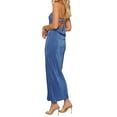 thumbnail image 4 of Women Bandeau Dress, Strapless Plain Color Backless Straps Tie Dress, 4 of 7
