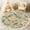Color 1, variant on Washable Non Slip 3ft Round Rug, Vintage Magnolia Floral Soft Earthy Tones Circle Area Rugs with Tassels Carpet for Nursery Bedroom Living Room Playroom Tent Rug Tent Castle