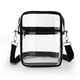thumbnail image 5 of Bolso bandolera de PVC transparente, homologado para estadios, para hombre y mujer | Bolso bandolera de viaje pequeño transparente con bolsillo frontal de gran capacidad y correa ajustable | Bolsa, 5 of 5