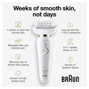 Braun Silk-Epil 9 Flex 9-300 Beauty Set, Epilator for Women, White/Gold
