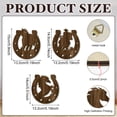 thumbnail image 4 of Yunuuuoa 2 Packs Wooden Horseshoe Shaped Openwork Hanging Ornament for Wall Door Window Decor Rustic Farmhouse Western Home Party Wedding Celebration Decorative Hanging Sign, 4 of 7