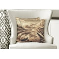 thumbnail image 4 of Ambesonne Lake Throw Pillow Cover Pack of 2, Snowy Mountains Sepia Effect, 2 Pcs-40"x40", Grey Yellow Warm Taupe, 4 of 5
