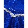 thumbnail image 6 of YONGHS Kids Girls Cheer Leader Uniform Sequin Cheerleading Dance Dress with Pom Poms Royal Blue 6, 6 of 7
