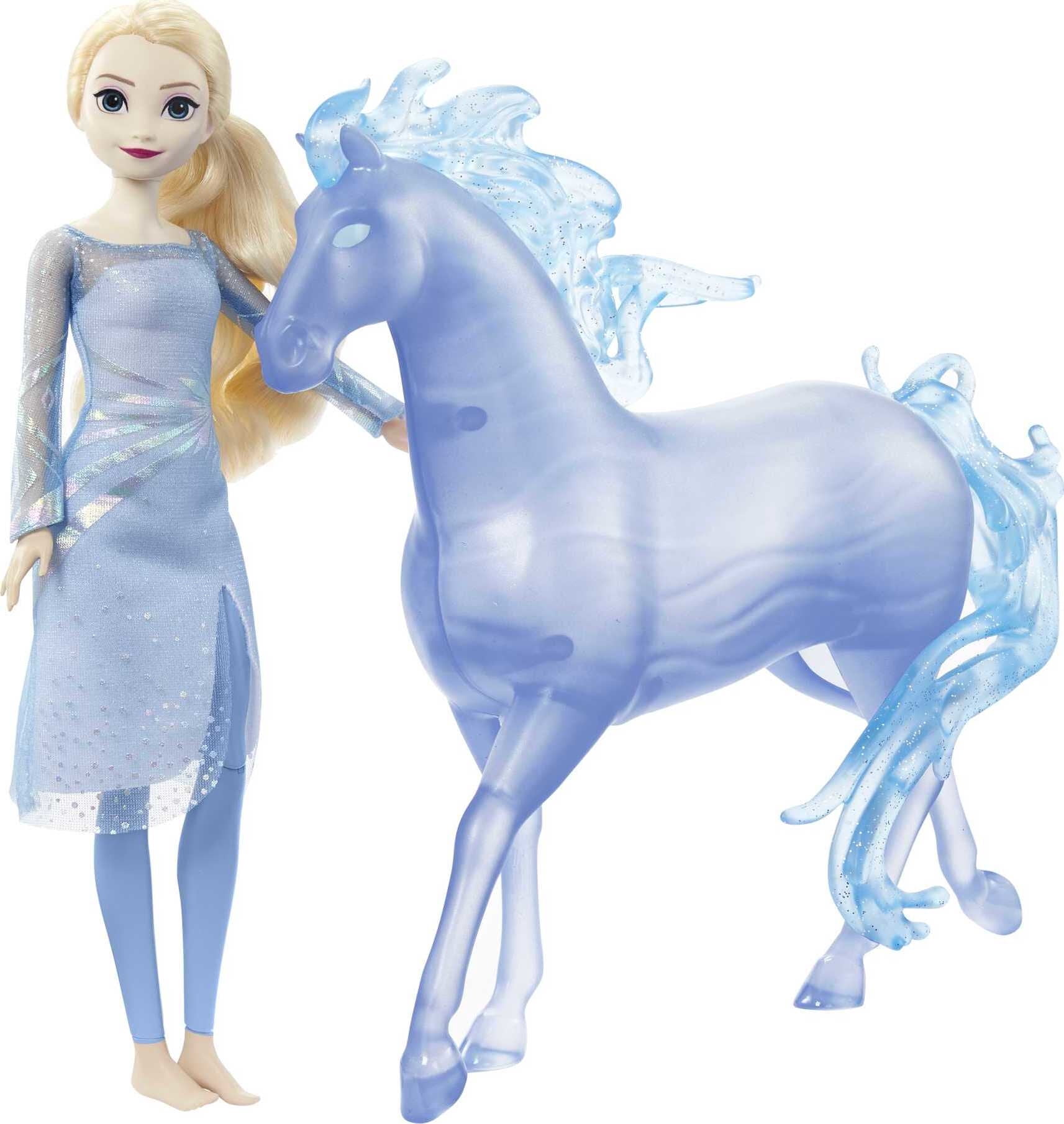 Disney Frozen Elsa Fashion Doll and Horse-Shaped Water Nokk Figure Inspired by Disney’s Frozen 2