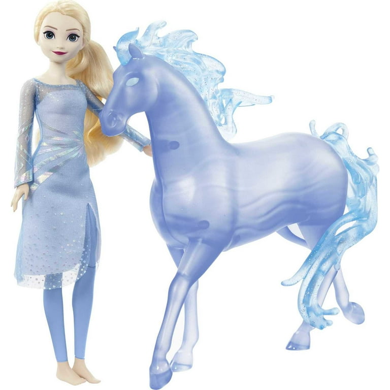 Disney Frozen Elsa Fashion Doll and Horse-Shaped Water Nokk Figure