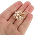 thumbnail image 4 of unbranded 1Par Pendientes Dorados Con Gancho Francés Y Falsas Accesorios Elegantes Para Toda Ocasión, 4 of 5