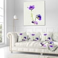 thumbnail image 3 of Designart Purple Liverleaf Flower Watercolor - Floral Throw Pillow - 16x16, 3 of 5