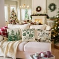 thumbnail image 4 of Christmas Pillow Covers 20 x 20 Inch Set of 4 Merry Christmas Trees Snowflake Joy Throw Pillow Covers Xmas Winter Holiday Decorative Pillow Covers Cushion Cases Decoration for Sofa Couch, 4 of 6