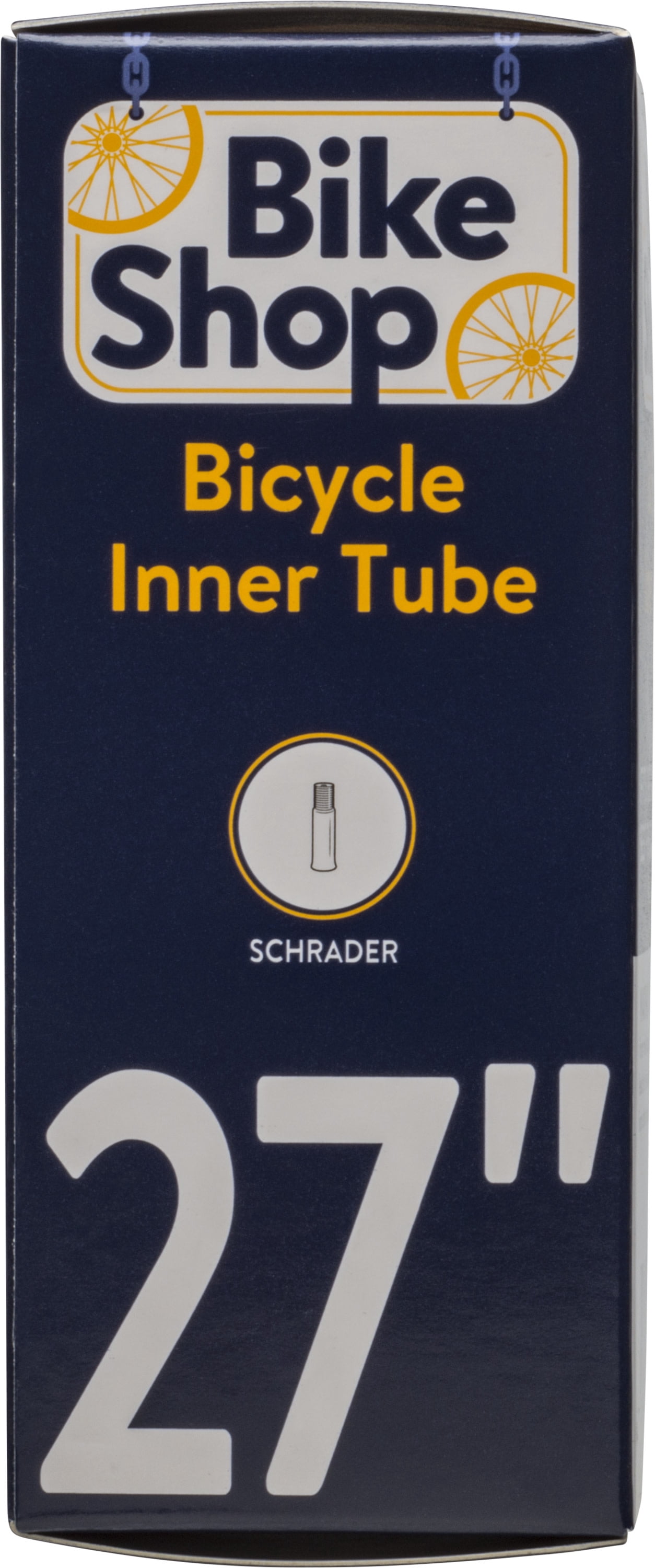 (2 pack) Bike Shop 27" Bicycle Inner Tube, Tire Widths 1-1/8-1-1/4" with Schrader Valve, Black