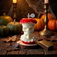 thumbnail image 6 of Kiddiway Halloween Scented Skull Apple Candle - Perfect for Halloween Decorations, Party Favors, Skull Decor, and Unique Present for Spooky Season Fans,Red, 6 of 6