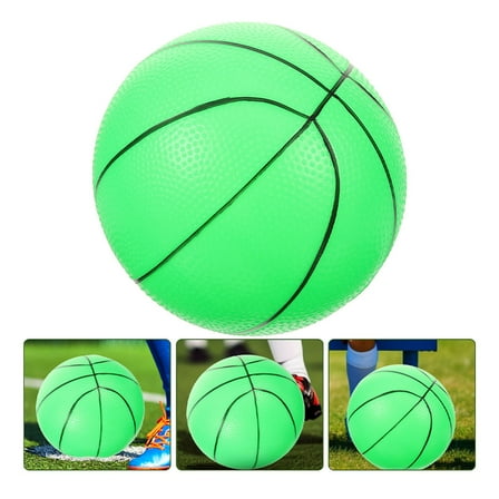 AURARMLET Youth Basketball for Kids Inflatable Ball PVC 8 Inch Light Green 1Pack